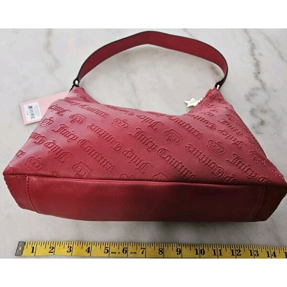 New Juicy Couture Not Your Babe Hobo Cool Red Bag NWT - Picture 10 of 13